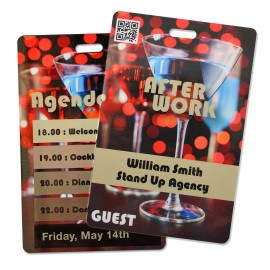 Jumbo Xpress Permanent Event Name Badges, 4" x 6", 4-Color Front, Blank Back with Logo  Jumbo Xpress Permanent Event Name Badges, 4" x 6", 4-Color Front, Blank Back with Logo