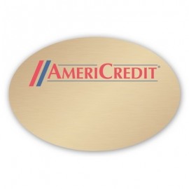 Logo Branded Laminated Name Badge (2"x3") Oval - No Personalization