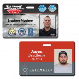 Logo Branded Horizontal Parthenon Photo ID Badge (2.125"x3.375")