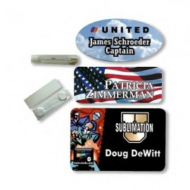 Custom Oval Plastic Name Badge