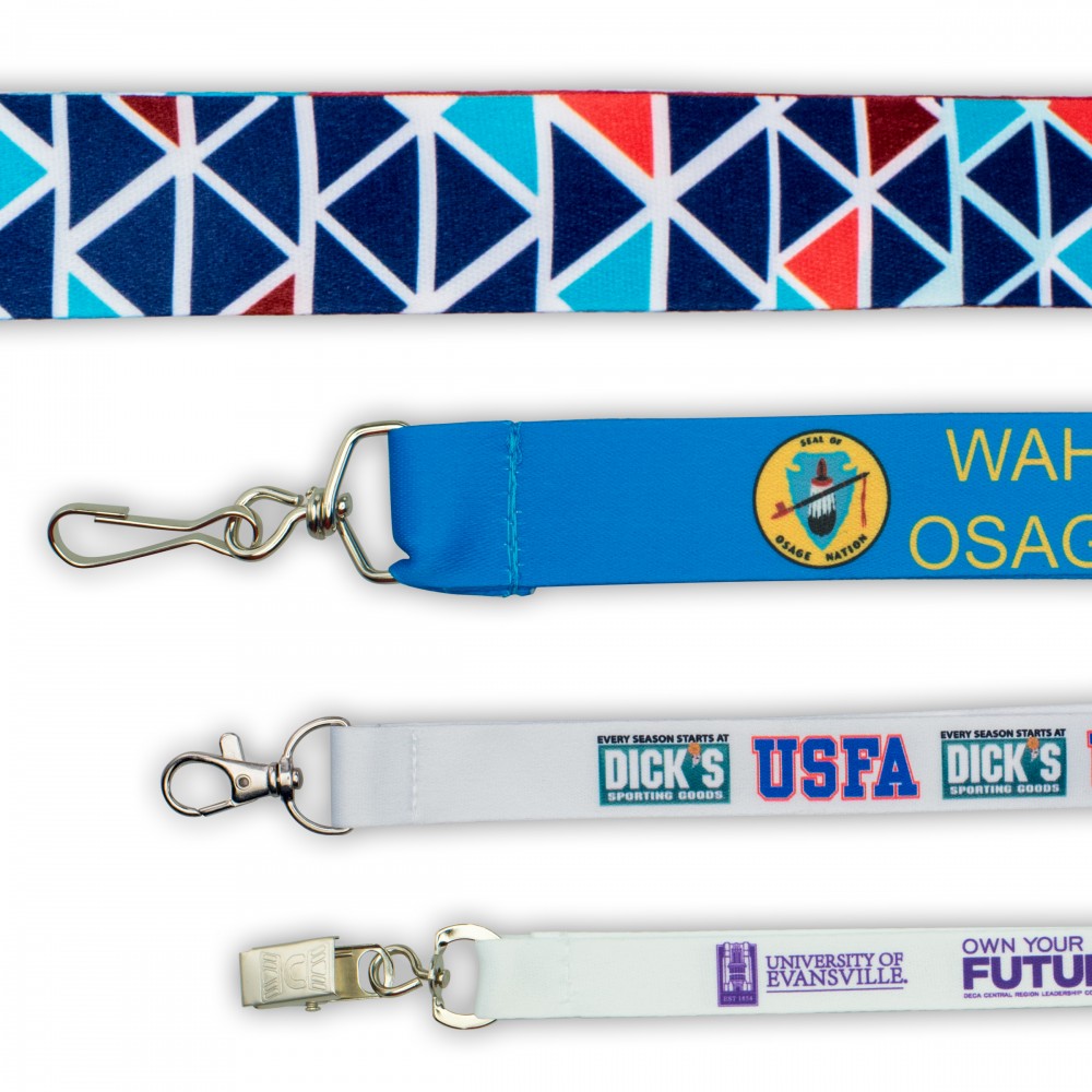 Lanyards Full Color Heat Transfer (1") with Logo