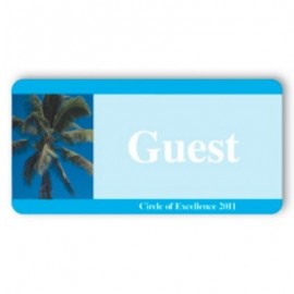 Laminated Name Badge (1.5"x3") Rectangle - No Personalization with Logo