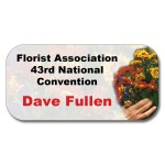 Personalized Small Rectangle Laminated Badge - Full Color