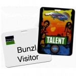 Full Color 30mil Laminated Plastic Badge, Credential or Tag with Slot Custom Printed