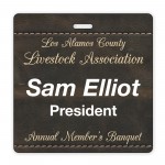 Laminated Paper Event Badge (3.5"x3.5") Square with Logo