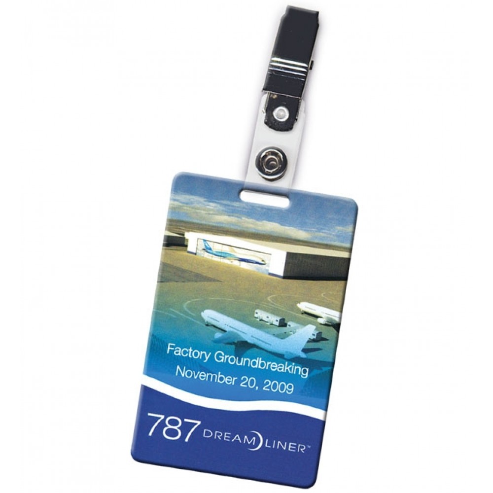 Lightweight Name Badge W/Slot Custom Imprinted Lightweight Name Badge W/Slot Custom Imprinted
