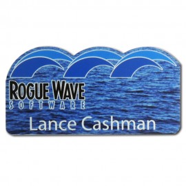 Custom Shape Full Color Personalized Name Badges with Logo