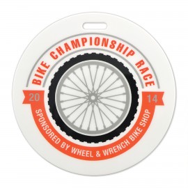 Customized Xpress Permanent Event Name Badges, 4" Round, 4-Color Front & Back