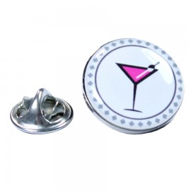 Logo Branded Lapel Pin with Butterfly Clutch (1" Round Domed)