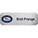 1" x 3" Aluminum Name Badge w/Full Color Imprint & Personalization with Logo