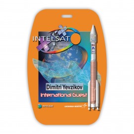 Custom USA Made Laminated Paper Event Badge  20mil Budget-Friendly (3.125"x4.625") - Curved Rectangle