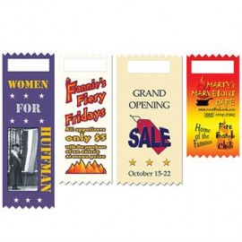 Logo Branded Full Color Vertical Ribbon Badge Tape Top (2"x4")  Logo Branded Full Color Vertical Ribbon Badge Tape Top (2"x4")