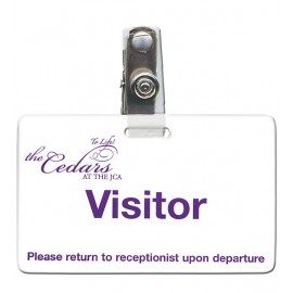 Custom Imprinted Heavyweight Name Badge W/Slot & Film Lamination