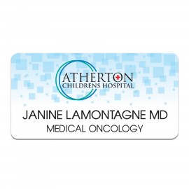 Plastic Name Badge with Logo