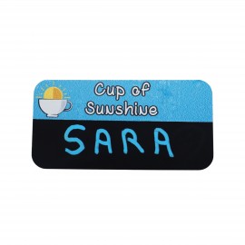 Chalkboard Name Badge with Logo