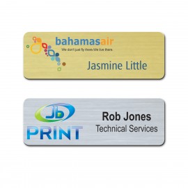 Customized Zeus Metallic Plastic Name Badge (Custom Size Up To 3 Sq. Inches)