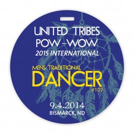 USA Made Laminated Paper Event Badge  20mil Budget-Friendly (4") Circle with Logo