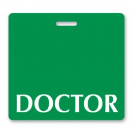 USA Made Laminated Plastic Rectangle Badge Talker with Tag Slot(3.375"x3.125") with Logo