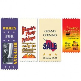 Full Color Vertical Ribbon Badge (2"x8") with Logo