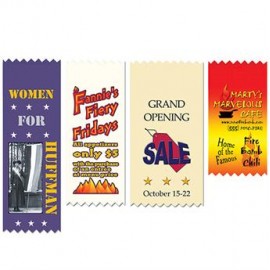Full Color Vertical Ribbon Badge (2"x8") with Logo