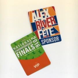Personalized 3"x4" Event Credential Card w/Slot Hole