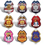 Custom Plastic Fireman's Badge w/ a Complete Custom Decal