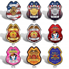 Plastic Fireman's Badge w/ our Stock Decal with Logo