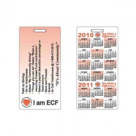 Full Color 30mil Laminated Plastic Badge or Credential with Slot Logo Imprinted