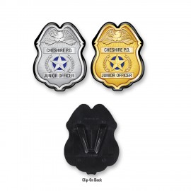 Customized Plastic Police Badge w/ Complete Custom Decal  Customized Plastic Police Badge w/ Complete Custom Decal