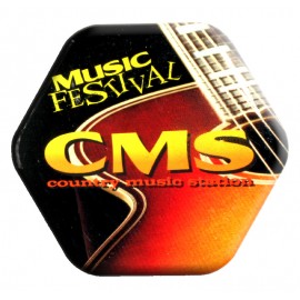 Custom Promo Button Badge Domed and Magnetic (4.1 to 5 Square Inch Imprint)