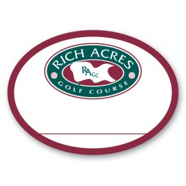 Poly Badge (2.375"X3.25") Oval with Logo  Poly Badge (2.375"X3.25") Oval with Logo