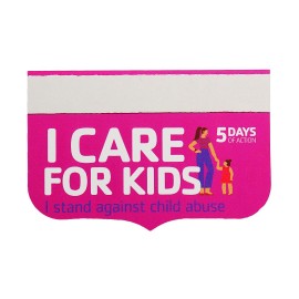 USA Made Synthetic Paper Badge Ribbon Full-Color (2"x3") Rosette Bottom with Logo