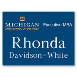Customized Deluxe Name Badge Custom Screened & Engraved (11-15 Square Inches)