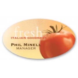 Name Badge W/Personalization (2"X3.5") Oval with Logo