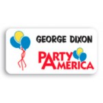 Logo Branded Laminated Personalized Name Badge (1" x 2") Rectangle