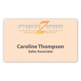 Laminated Personalized Name Badge (2.625"x4.5") Rectangle with Logo