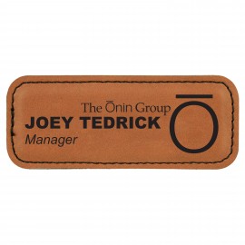 Customized Leatherette Badge 1.25"X3.25"  Customized Leatherette Badge 1.25"X3.25"