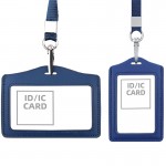 Leather Badge Holder With Lanyard with Logo