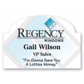 Name Badge W/Personalization (2"X2.875") Rectangle With Oval Bump with Logo
