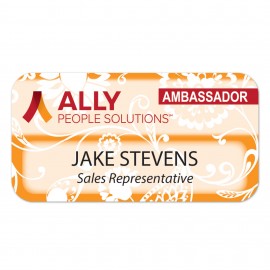 Customized Laminated Personalized Name Badge (1.5"x2.875") Rectangle