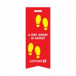 USA Made Tall Inverted V Bottom Paper Badge/Tag Ribbon Full-Color with Tag Slot (2"x5") with Logo