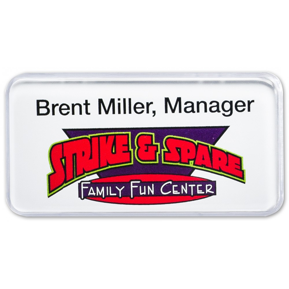 Full Color UV Inkjet Snap-It Lens Badge Personalized Aluminum (1.5"X3") with Logo Full Color UV Inkjet Snap-It Lens Badge Personalized Aluminum (1.5"X3") with Logo