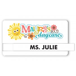 Promotional Full Color Ful-Vu Vinyl Window Badge (3.25" x 1.75")
