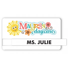 Full Color Ful-Vu Vinyl Window Badge (3.25" x 1.75") with Logo