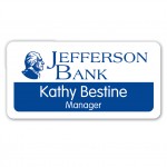 Full Color "Value" Vinyl ID Badge (2.75" x 1.325") with Logo