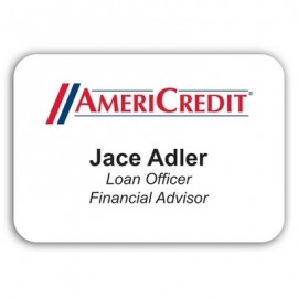 Customized Full Color Name Badge w/ Personalization (2x2.875") Rectangle  Customized Full Color Name Badge w/ Personalization (2x2.875") Rectangle