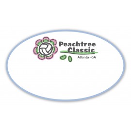 Laminated Name Badge (3"X5") Oval with Logo