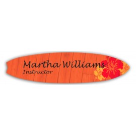 Customized Name Badge W/Personalization (1"X4") Surfboard