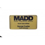 Executive Line Metal Frame Badge - Gold - 1 3/8"x2 3/4" - USA Made Custom Imprinted