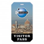 USA Made Laminated Paper Event Badge  20mil Budget-Friendly (3"x5.625") Cut Edge Rectangle with Logo